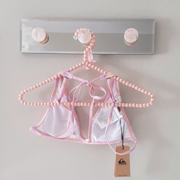 NWT Quiksilver tropical floral print classic trilette bikini top, M - Picture 8 of 8